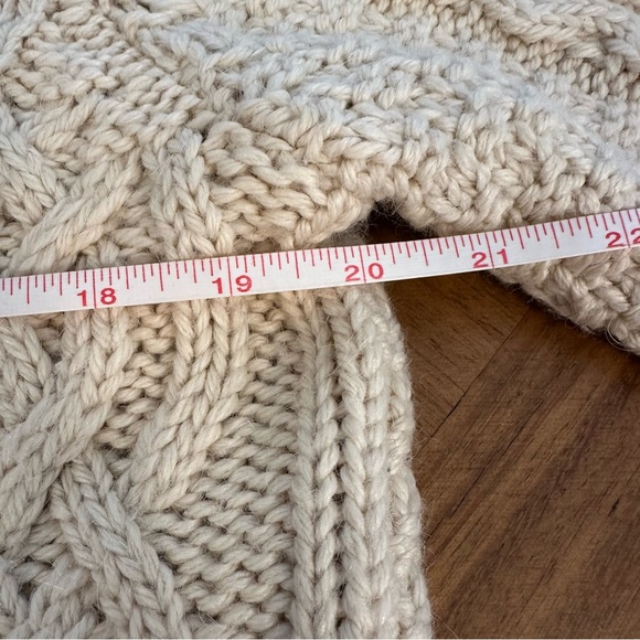 Anthropologie Moth Cozy Cream Cable Knit Sweater - Picture 12 of 15